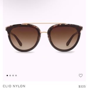 Krewe Sunnies - Clio Nylon 24k Hardware black marbled